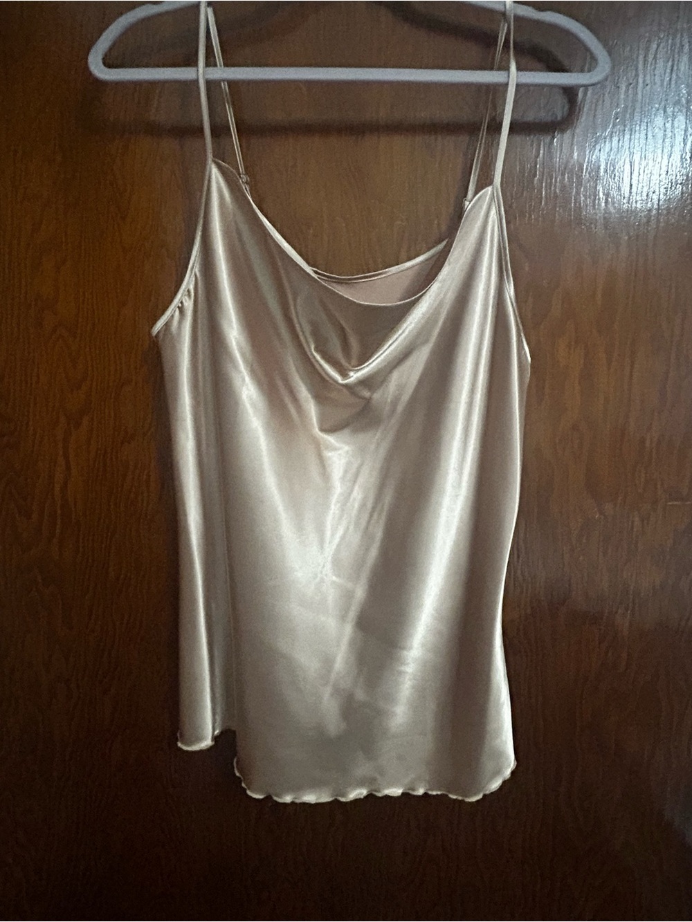 Amazon Essentials Satin Cowl Neck Camisole in Light Gold